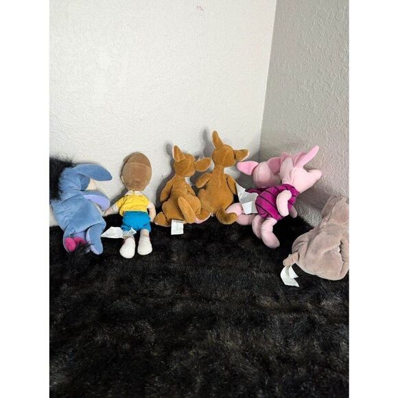 The Disney Store Mini Bean Bag Winnie the Pooh Set of 7 - Picture 4 of 7